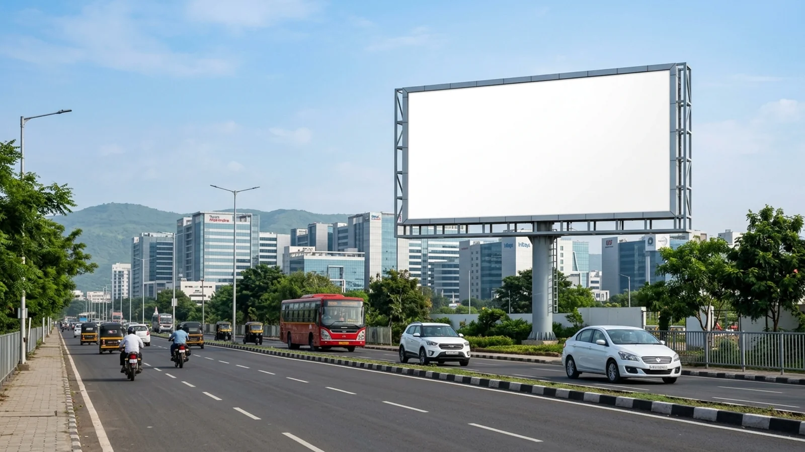Hoarding at Yerawada, Pune — 20x15 ft back-lit outdoor advertising