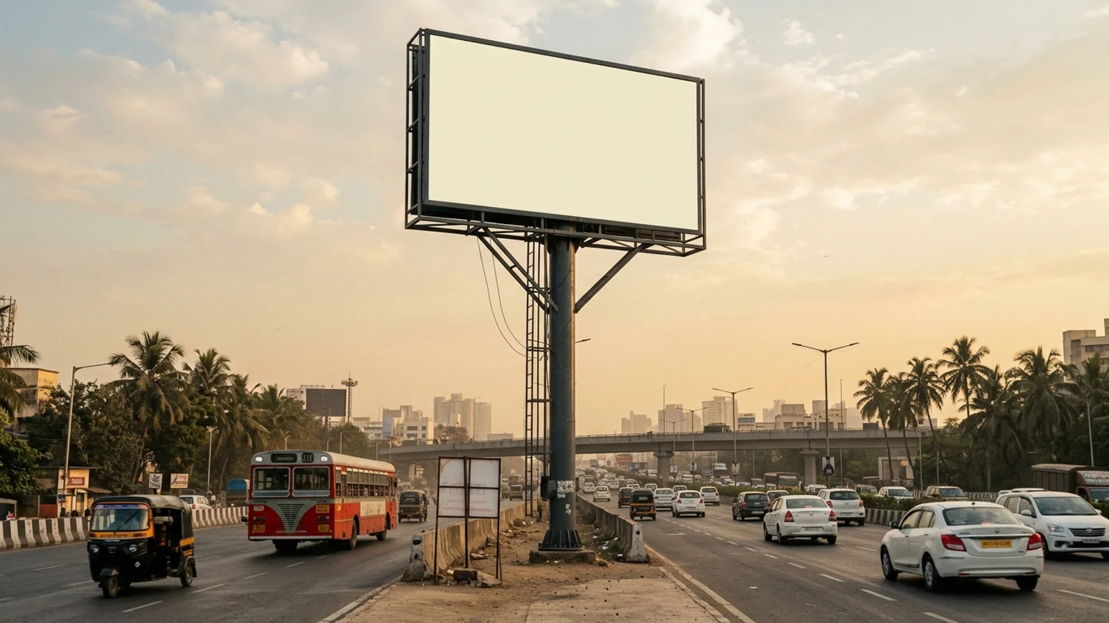 Bus Queue Shelter at Parel, Mumbai — non-lit outdoor advertising