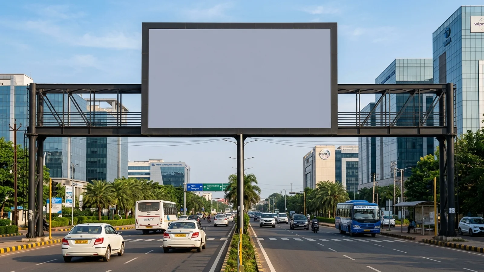 Hoarding at Rasulgarh, Bhubaneswar — 40x25 ft front-lit outdoor advertising
