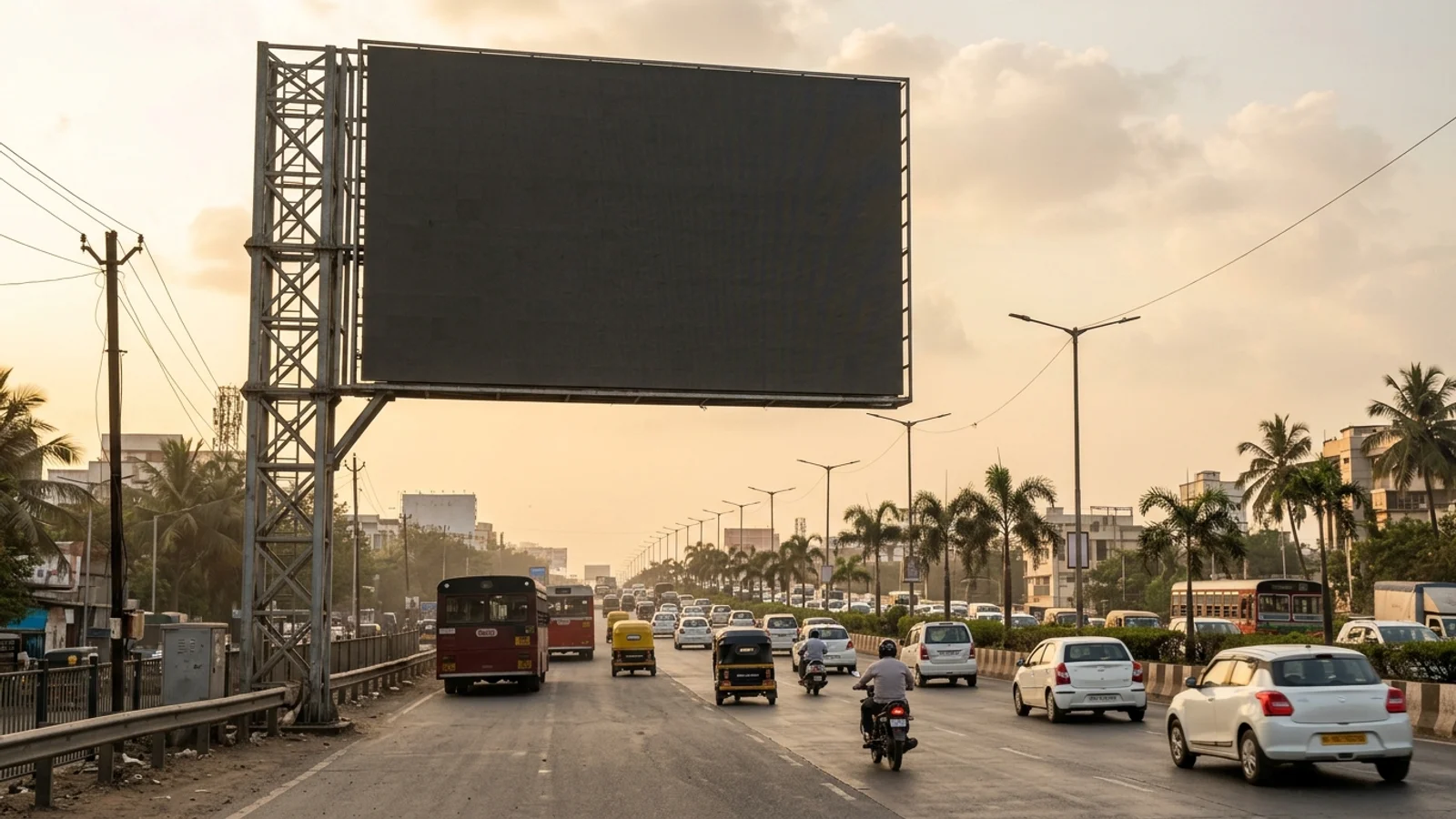 Hoarding at Panvel Navi, Mumbai — 40x40 ft front-lit outdoor advertising