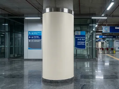 Platform Screen Door at Platform Screen Door at Metro Station LIC, Chennai, Chennai — outdoor advertising