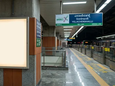 Standee at Standee at Metro Station Jaya Prakash Nagar, Bangalore, Bangalore — outdoor advertising