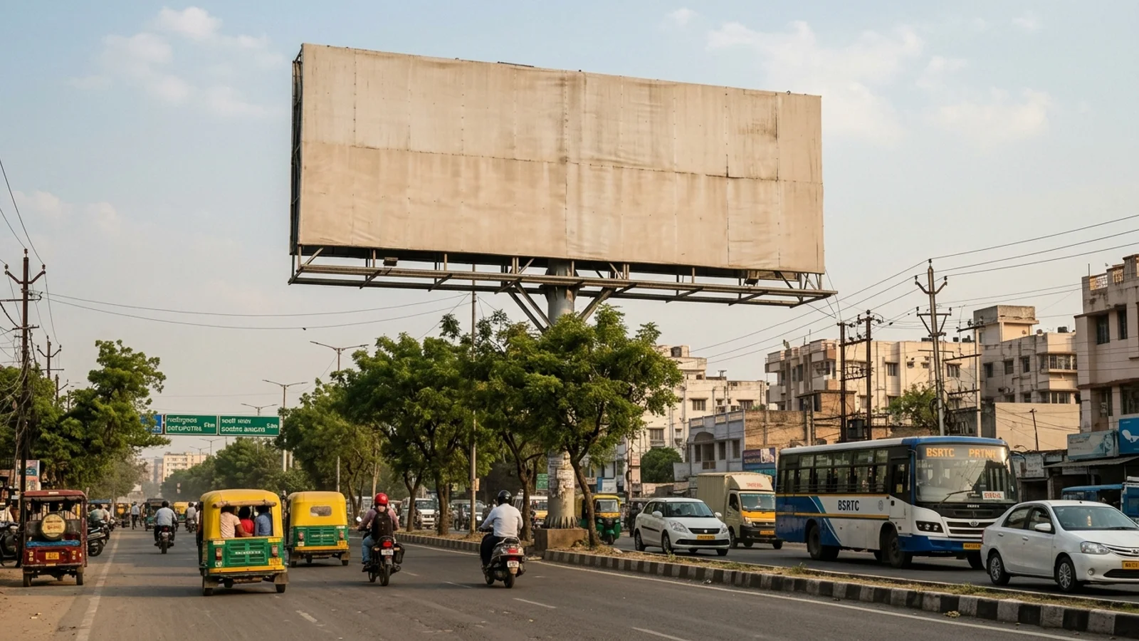 Hoarding at Pedda Waltair Visakhapatnam, Patna — 100x30 ft front-lit outdoor advertising