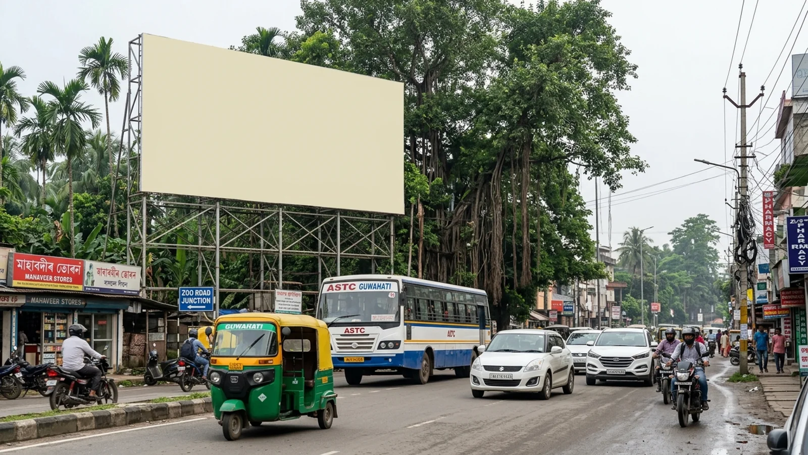 Hoarding at , Khanapara,, Guwahati — 49x14 ft non-lit outdoor advertising