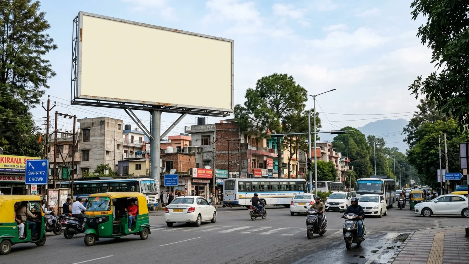 Hoarding in Dehradun — 20x10 ft front-lit outdoor advertising