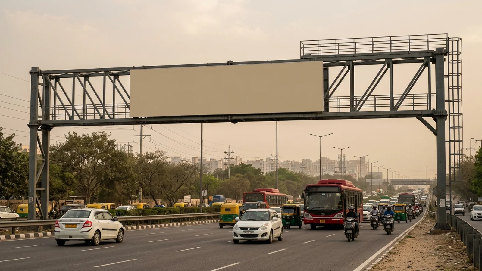 Metro Pillar at Pitampura, Delhi — 4x5 ft back-lit outdoor advertising