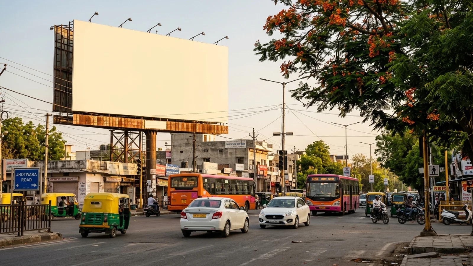 Hoarding at Jaipur Rambagh, Jaipur — 16x8 ft front-lit outdoor advertising