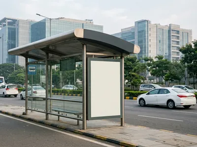 Bus Queue Shelter at Bus Shelter - Bellandur Bengaluru, 30367, Bangalore — outdoor advertising