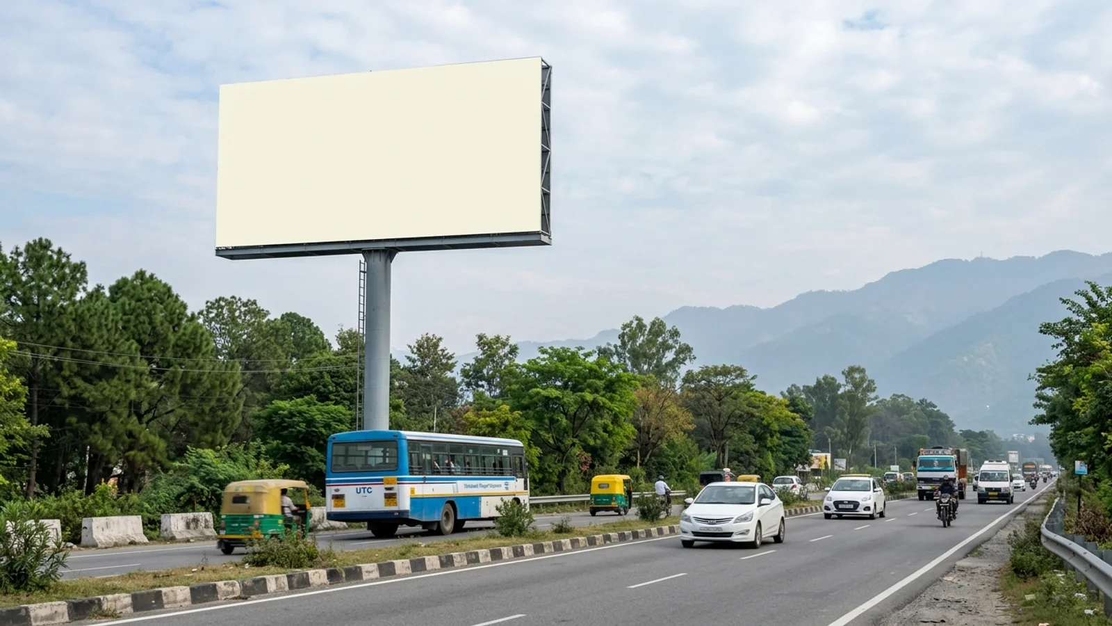 Hoarding at Jakhan, Dehradun — 20x10 ft back-lit outdoor advertising