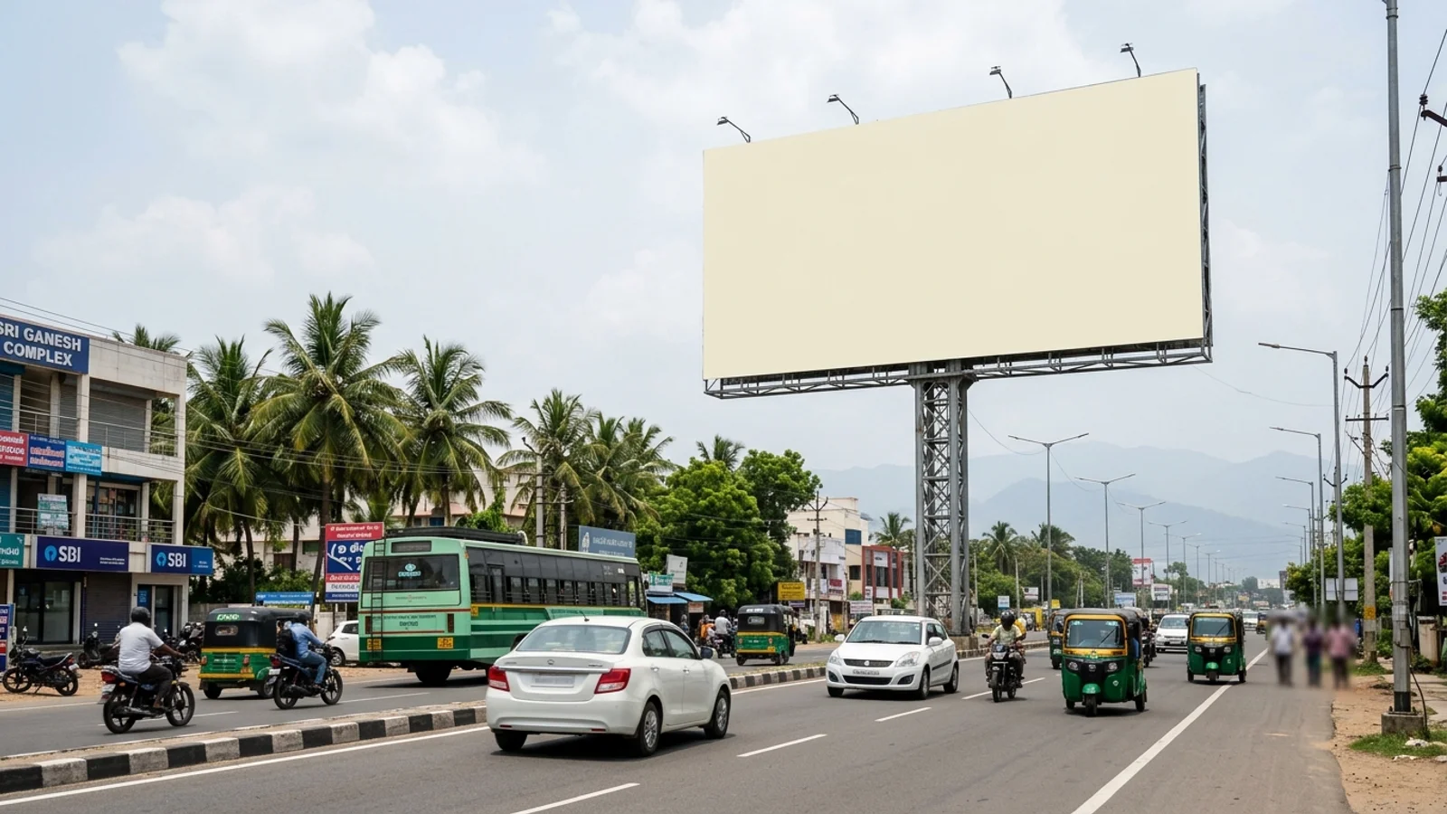 Hoarding at Coimbatore Town Hall, Coimbatore — 25x20 ft non-lit outdoor advertising