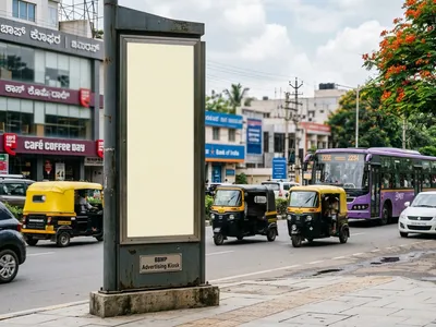 Bus Queue Shelter at Bus Shelter - HBR Layout Bengaluru, 96038, Bangalore — outdoor advertising