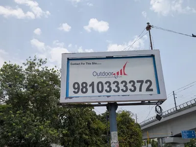 Hoarding at Shalimar Bagh, Delhi — outdoor advertising