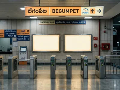 Back-Lit Board at Back Lit Board at Metro Station - MGBS , Hyderabad, Hyderabad — outdoor advertising