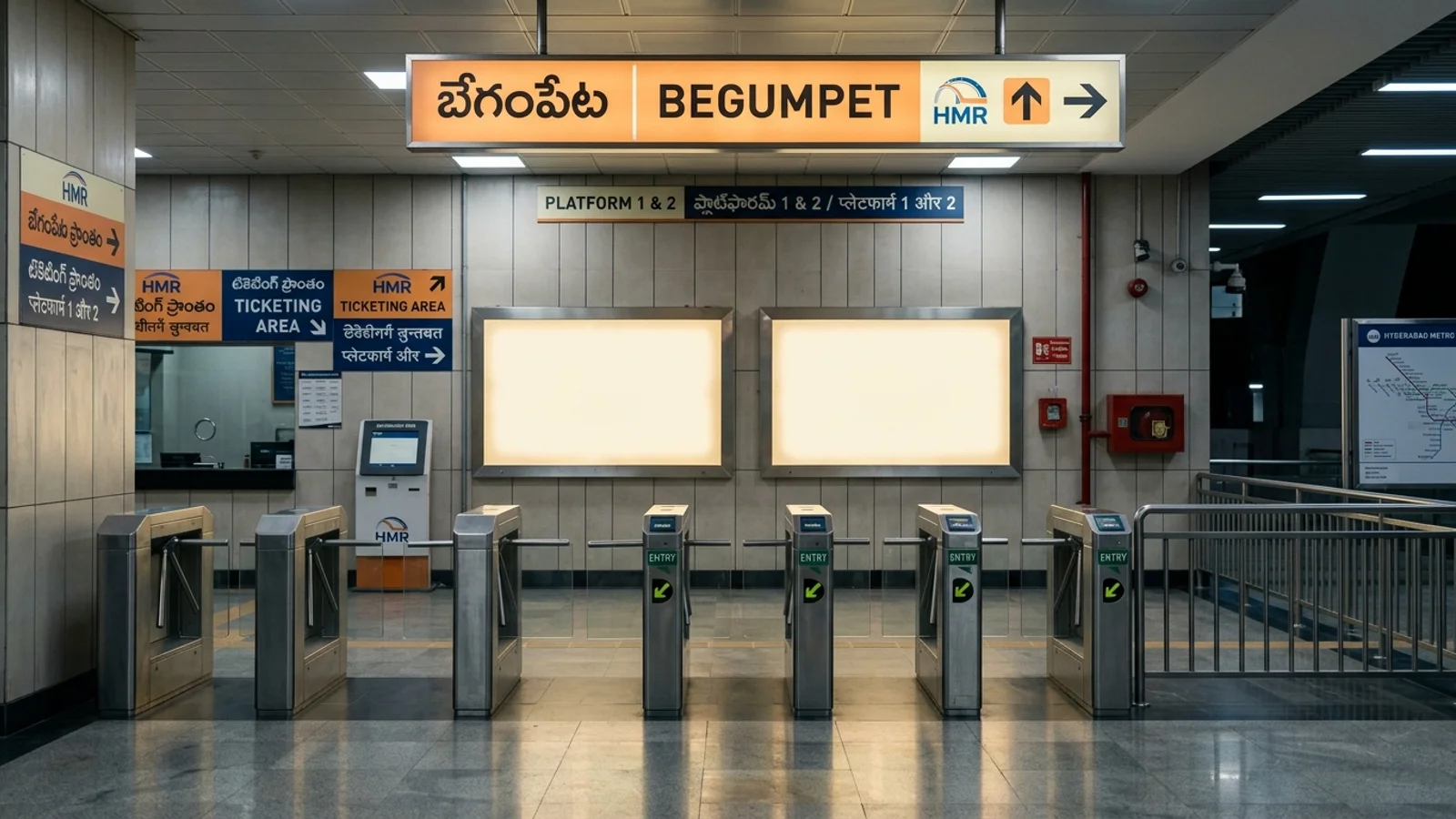 Metro Lift Branding at Lift Branding at Metro Station Punjagutta Hyderabad, Hyderabad — non-lit transit advertising