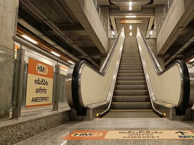 Escalator Branding at Escalator Branding at Metro Station Erragadda Hyderabad, Hyderabad — outdoor advertising