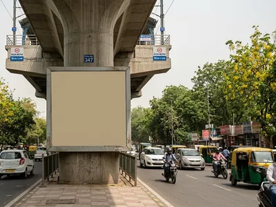 Hoarding at Hauz Khas, Delhi — outdoor advertising