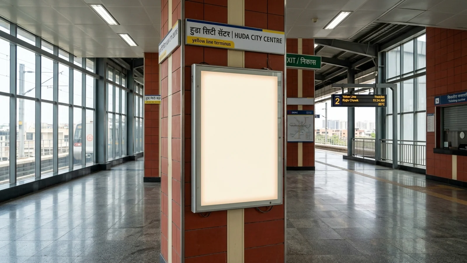 Metro Digital Screen at Digital Screen at Metro Station Nirman Vihar, Delhi, Delhi — digital transit advertising