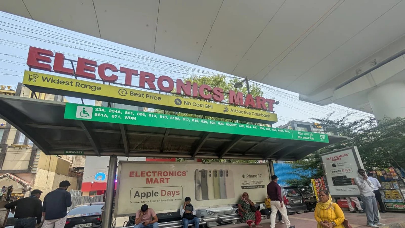 Hoarding at Def Col, Delhi — 12x6 ft back-lit outdoor advertising