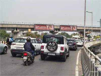 Hoarding at Punjabi Bagh, Delhi — outdoor advertising