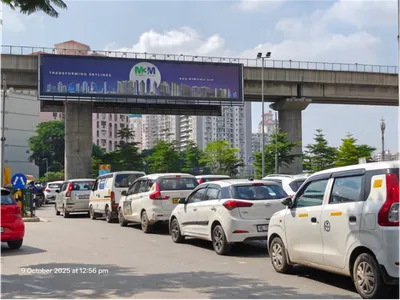 Metro Pillar at Ghitorni, Delhi — outdoor advertising