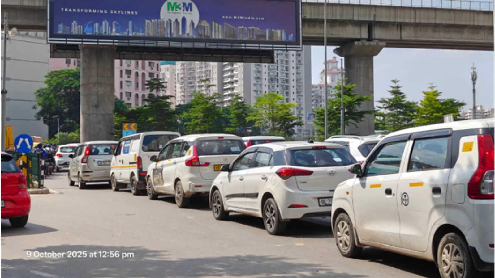 Metro Pillar at Ghitorni, Delhi — back-lit outdoor advertising