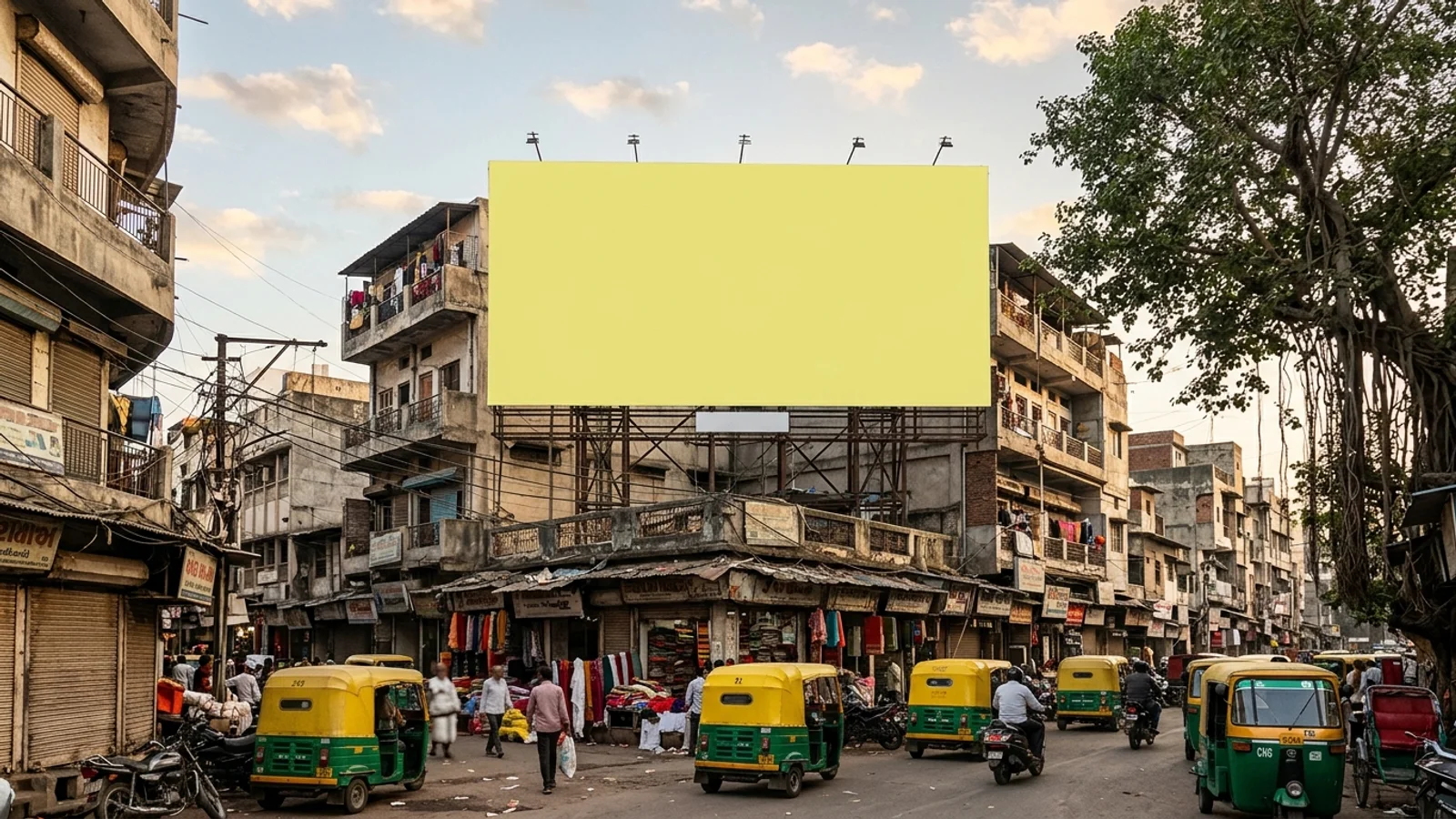 Hoarding at Surat Ganj Madhubani, Surat — 55x25 ft non-lit outdoor advertising