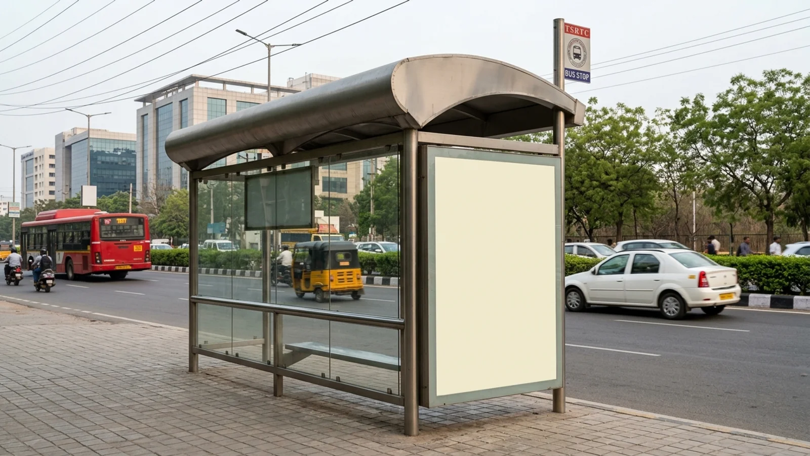 Metro Pillar at SR Nagar, Hyderabad — 5x10 ft back-lit outdoor advertising