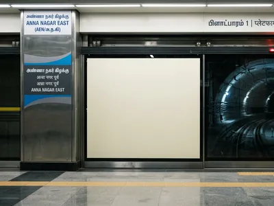 Platform Screen Door at Platform Screen Door at Metro Station - Anna Nagar Tower, Chennai, Chennai — outdoor advertising