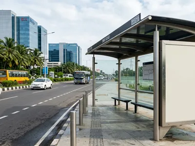Bus Queue Shelter at Park Town,, Chennai — outdoor advertising