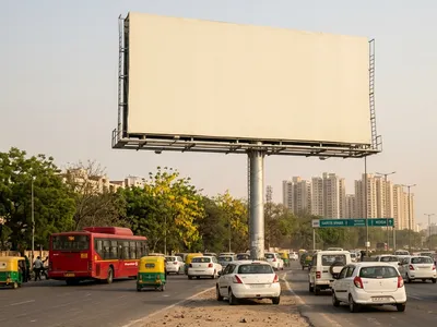 Hoarding at Chandni Chowk, Delhi — outdoor advertising
