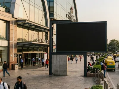 Hoarding at Jhandewalan, Delhi — outdoor advertising