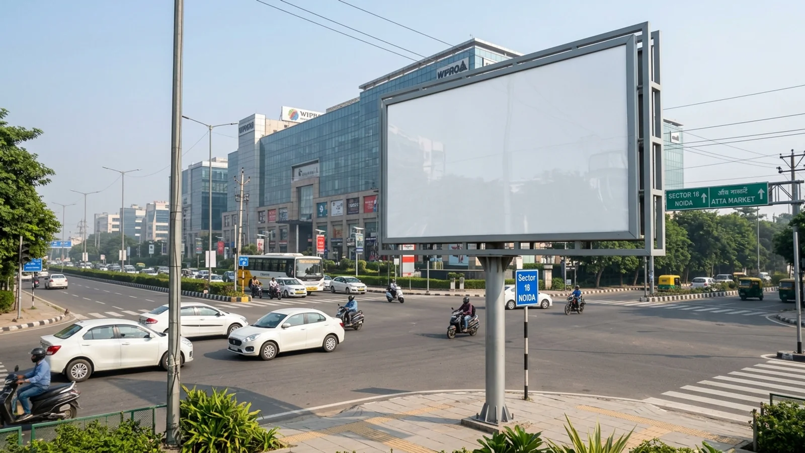 Gantry at Sector 97, Noida — 112x12 ft front-lit outdoor advertising