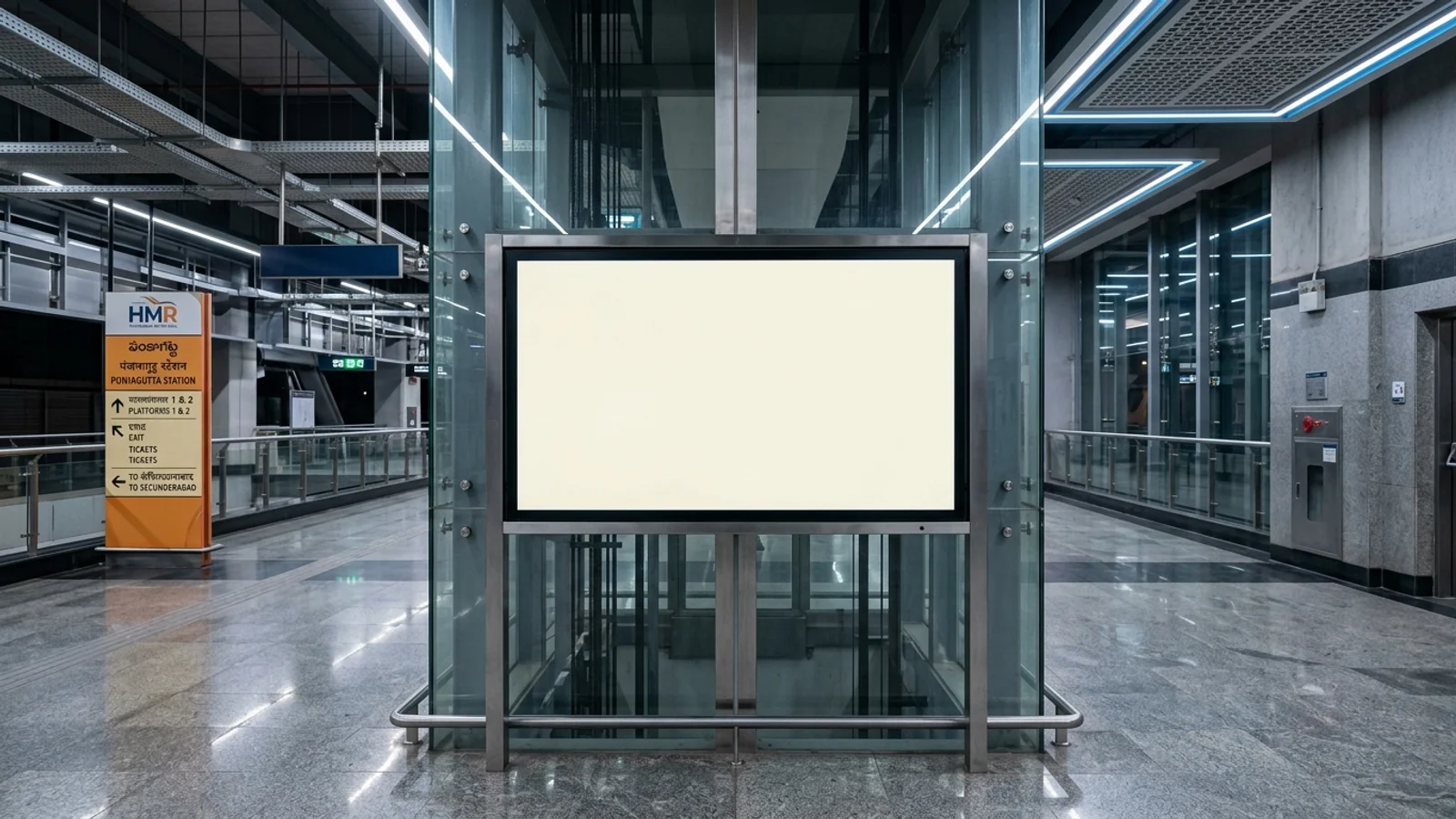 Metro Lift Branding at Lift Branding at Metro Station Durgam Cheruvu Hyderabad, Hyderabad — non-lit transit advertising