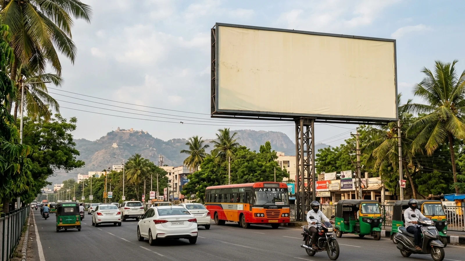 Hoarding at VijayawadaVijayawada, Vijayawada — 25x25 ft non-lit outdoor advertising