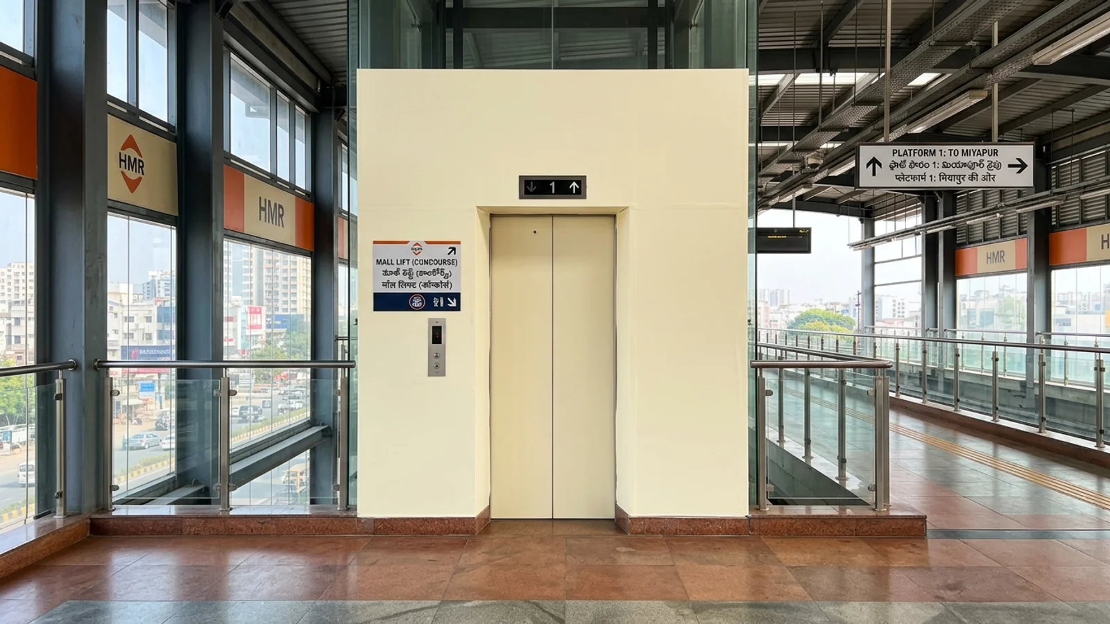 Metro Lift Branding at Lift Branding at Metro Station Erragadda Hyderabad, Hyderabad — non-lit transit advertising