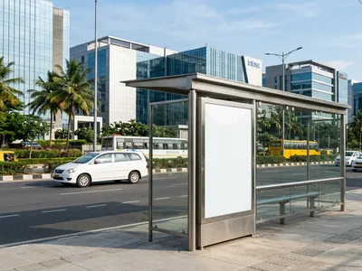 Bus Queue Shelter at Bus Shelter - Jayamahal Bengaluru, 30632, Bangalore — outdoor advertising