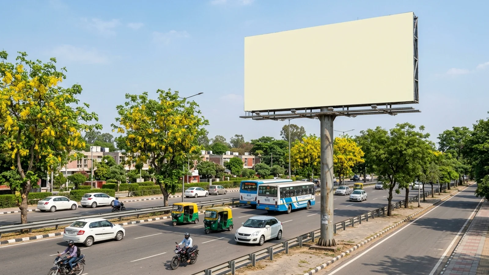 Hoarding at Daria, Chandigarh — 18x8 ft front-lit outdoor advertising