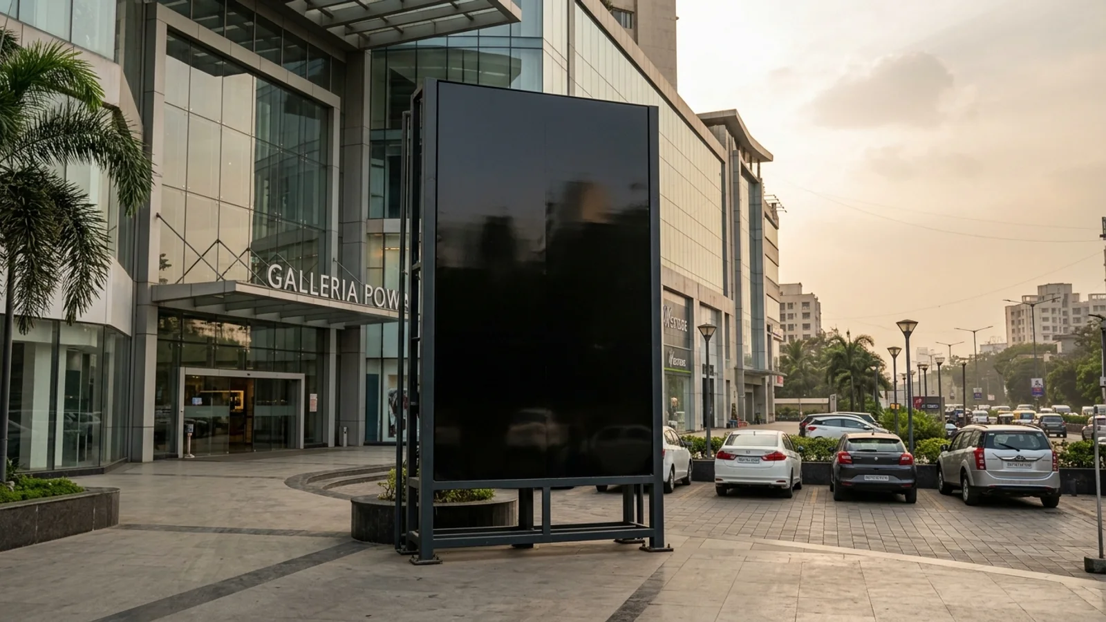 Hoarding at Vile Parle West, Mumbai — 20x20 ft front-lit outdoor advertising
