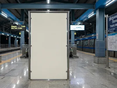 Wall Branding at Wall Branding at Metro Station Vadapalani, Chennai, Chennai — outdoor advertising