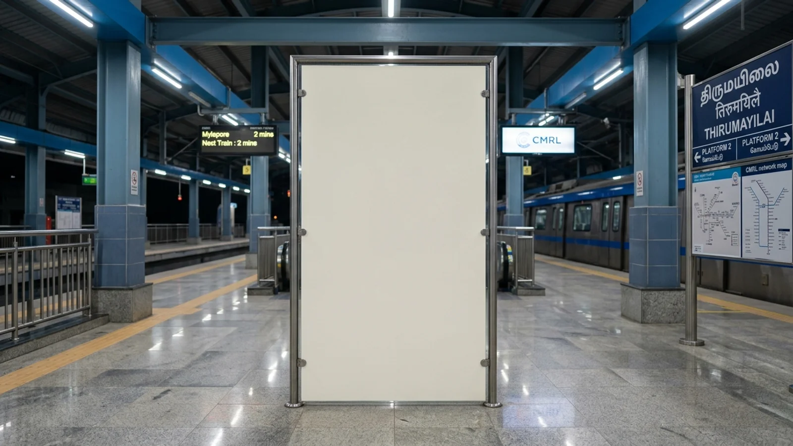 Metro Glass Branding at Glass Branding at Metro Station AG-DMS, Chennai, Chennai — non-lit transit advertising