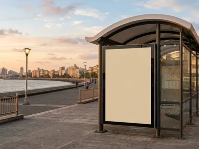 Bus Queue Shelter at Bus Shelter - Colaba Mumbai, 26601, Mumbai — outdoor advertising