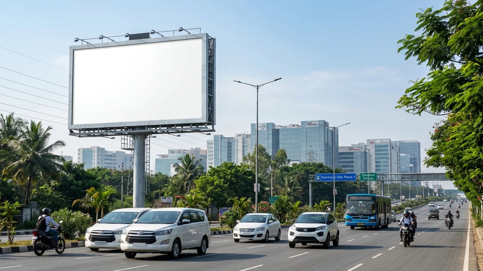 Hoarding at Yelahanka, Bangalore — 50x6 ft non-lit outdoor advertising