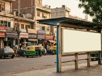 Hoarding at Inder Puri, Delhi — outdoor advertising