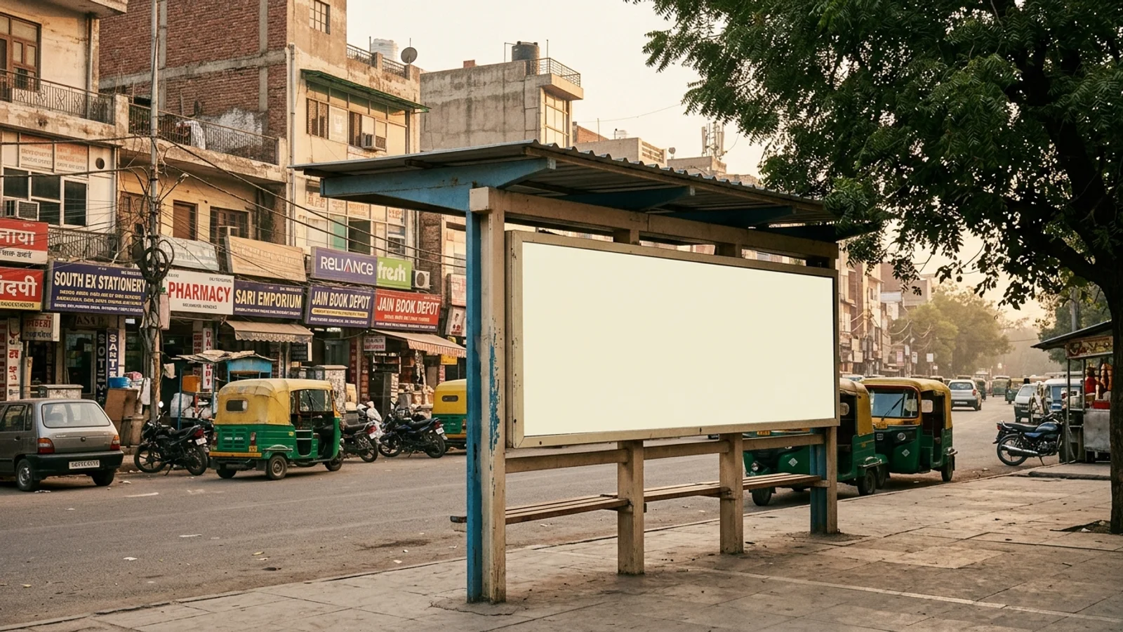 Hoarding at Inder Puri, Delhi — 20x10 ft front-lit outdoor advertising