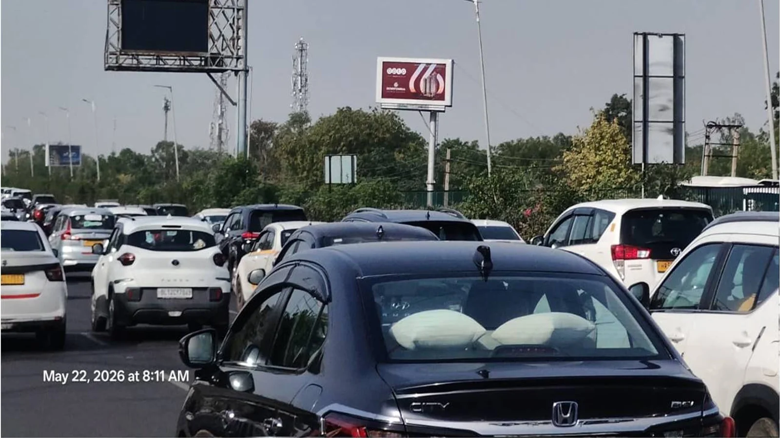 Metro Pillar at East of Kailash, Delhi — back-lit outdoor advertising