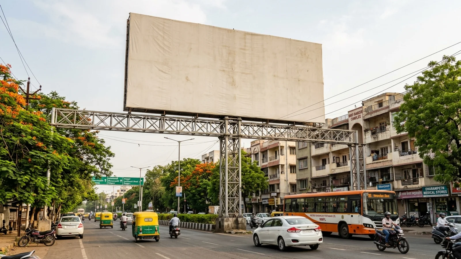 Hoarding at Sitabuldi, Nagpur — 30x15 ft non-lit outdoor advertising