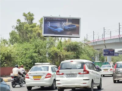 Hoarding at Laxmi Nagar, Delhi — outdoor advertising