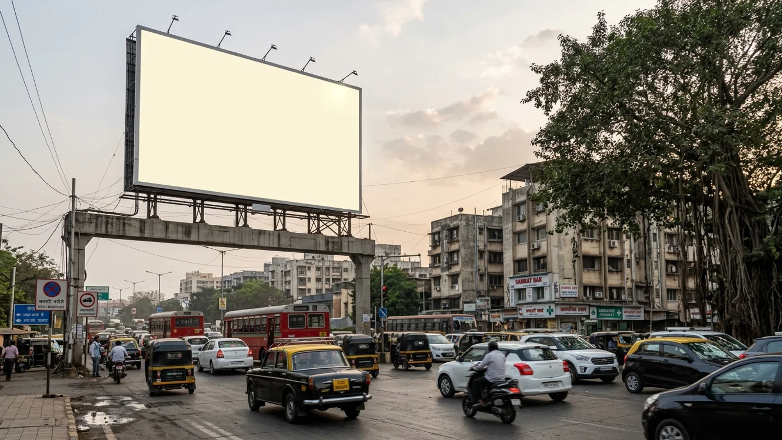 Hoarding at Vile Parle, Mumbai — 40x40 ft front-lit outdoor advertising