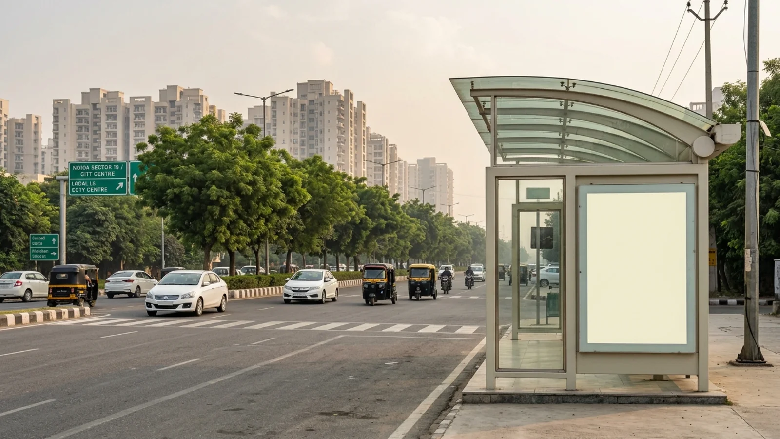 Hoarding at Janakpuri, Delhi — 8x4 ft back-lit outdoor advertising