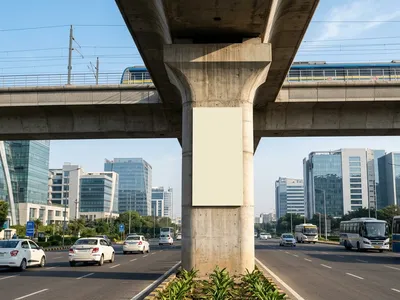 Hoarding at Rajouri Garden, Delhi — outdoor advertising